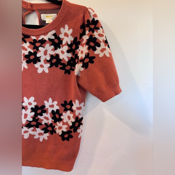 Maeve Anthropologie Floral Knit Top XS - Picture 3 of 5